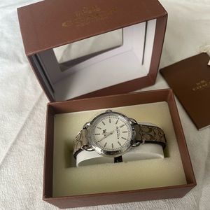 Coach Monogram Leather Watch - NEW